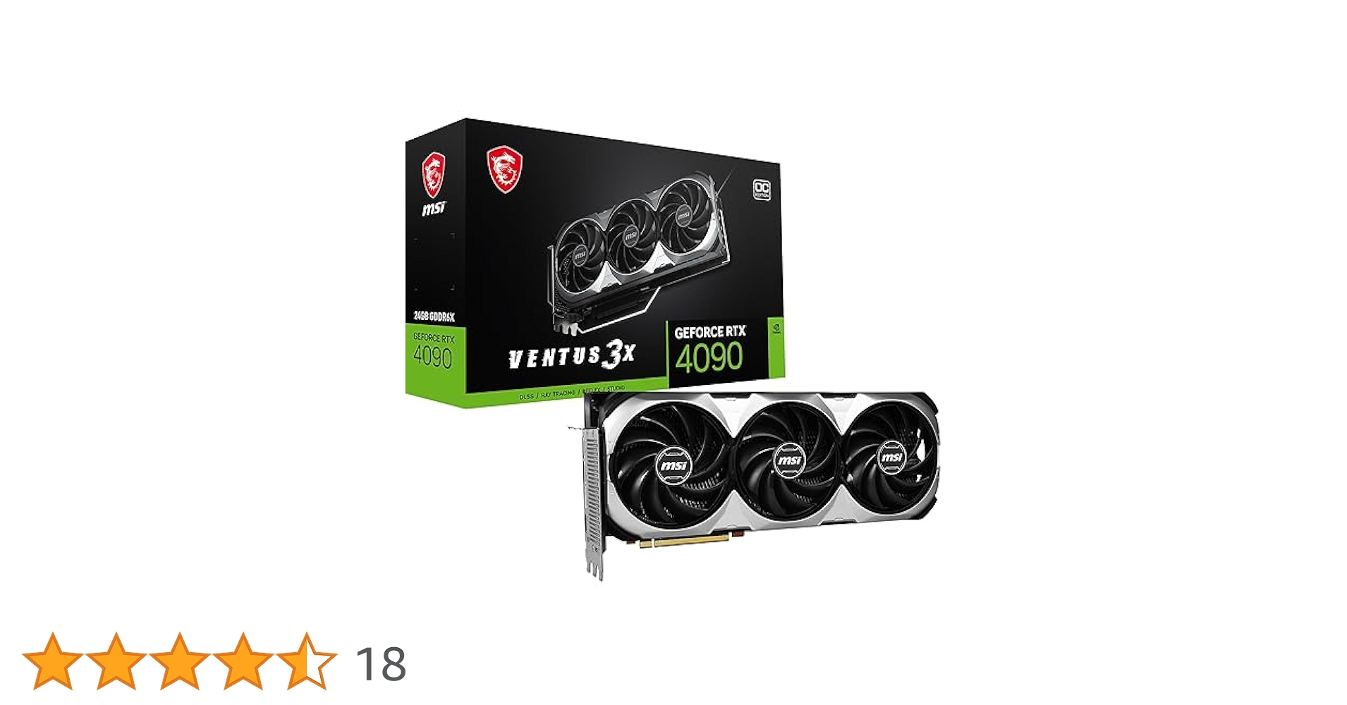 未使用 正規新品 MSI VENTUS 3X GeForce RTX 4090 MSI GeForce RTX 4090 VENTUS 3X E 24G OC - Graphics card